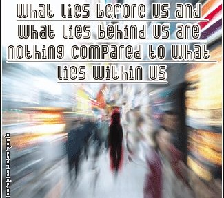 What lies within us